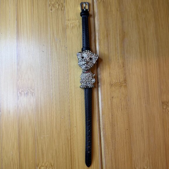 Rare Vintage Waltham Swarovski Crystal Dog Watch Bracelet main image 5
